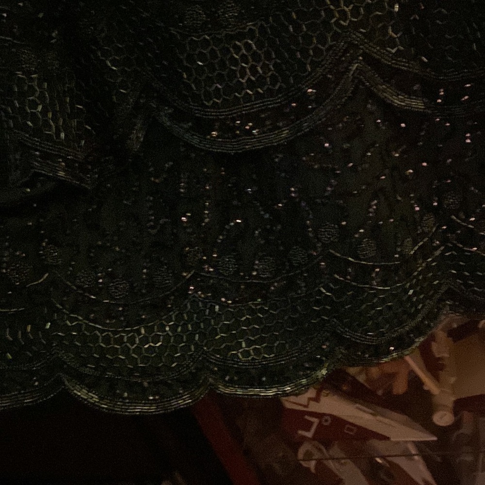 Brilliante By J.A. Vintage Pearl sequin Dark Green Party Dress 3XL - Picture 5 of 7